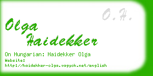 olga haidekker business card